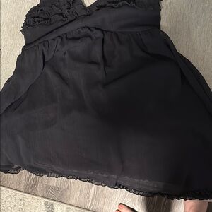 Chic Black Ruffled Dress